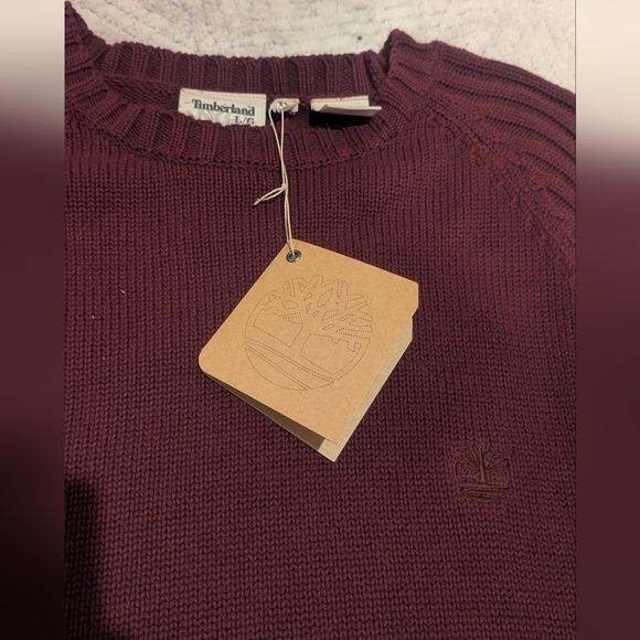 NWT Burgundy Timberland Sweater Size L - Picture 3 of 7
